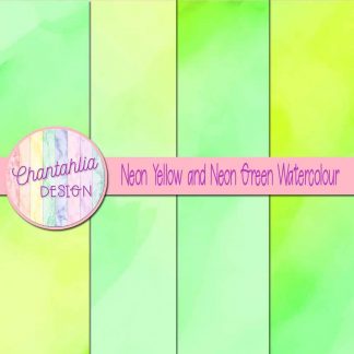 free neon yellow and neon green watercolour digital papers