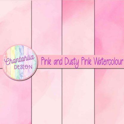 free pink and dusty pink watercolour digital papers