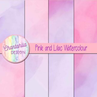 free pink and lilac watercolour digital papers