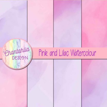 free pink and lilac watercolour digital papers