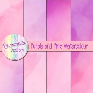 free purple and pink watercolour digital papers