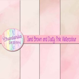 free sand brown and dusty pink watercolour digital papers