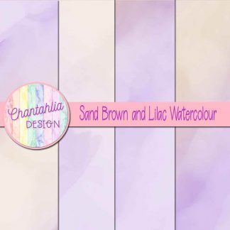free sand brown and lilac watercolour digital papers
