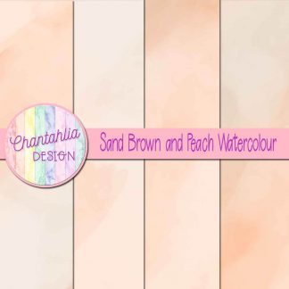 free sand brown and peach watercolour digital papers