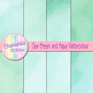 free sea green and aqua watercolour digital papers