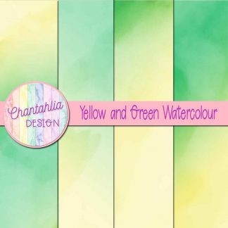 free yellow and green watercolour digital papers
