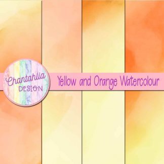 free yellow and orange watercolour digital papers