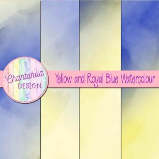 free yellow and royal blue watercolour digital papers