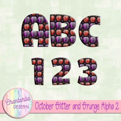 Free alpha in an October Glitter and Grunge theme
