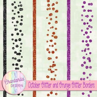 Free glitter borders in an October Glitter and Grunge theme