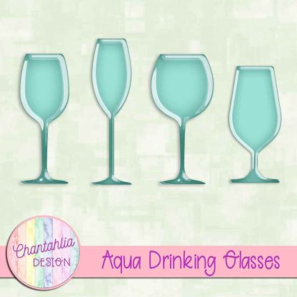 Free aqua drinking glasses