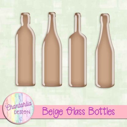 Free beige glass bottles