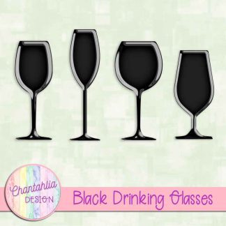 Free black drinking glasses