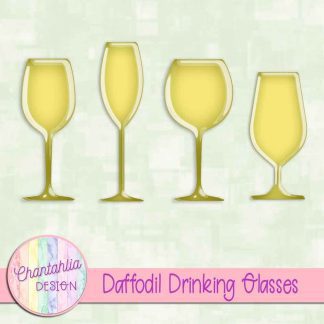 Free daffodil drinking glasses