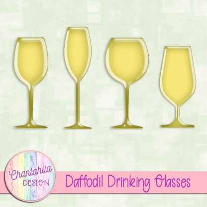 Free daffodil drinking glasses