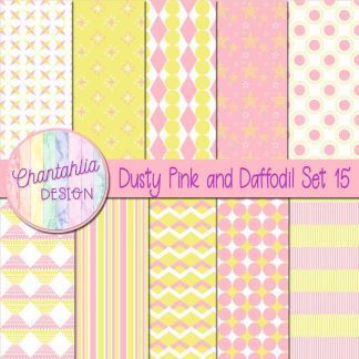 Free dusty pink and daffodil digital papers set 15
