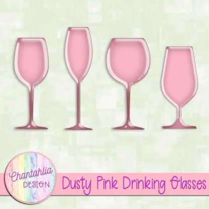 Free dusty pink drinking glasses