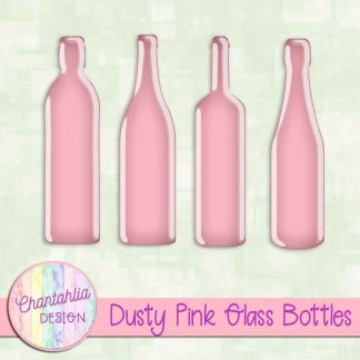 Free dusty pink glass bottles