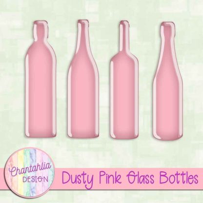 Free dusty pink glass bottles