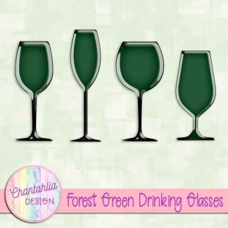 Free forest green drinking glasses