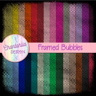 Free framed bubbles digital papers