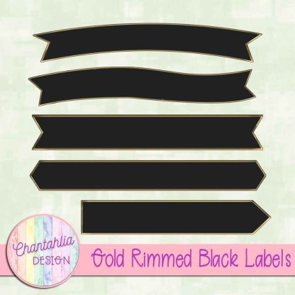 Free gold rimmed black labels