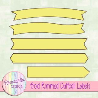 Free gold rimmed daffodil labels