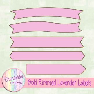 Free gold rimmed lavender labels