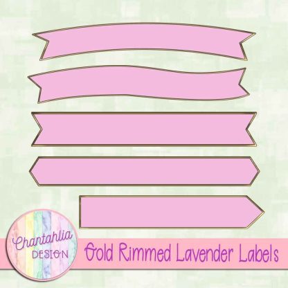 Free gold rimmed lavender labels