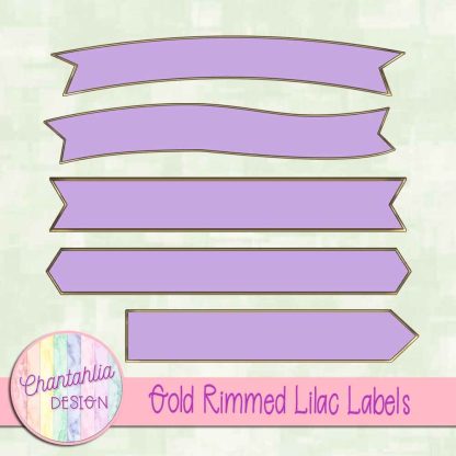 Free gold rimmed lilac labels