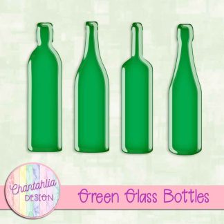 Free green glass bottles