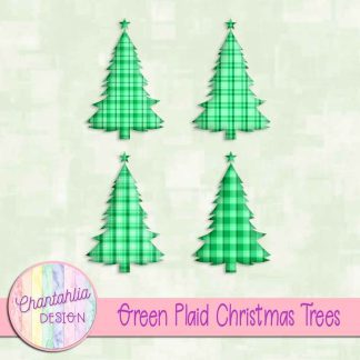 Free green plaid christmas trees