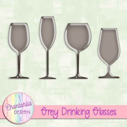 Free grey drinking glasses