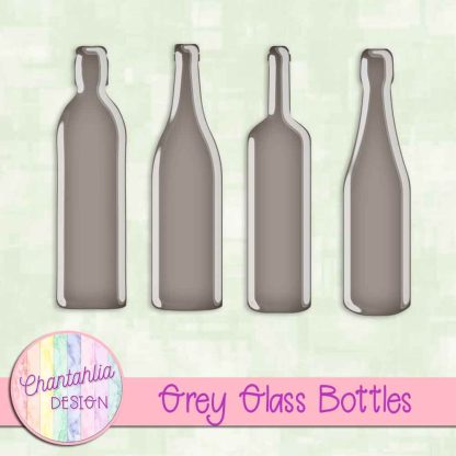 Free grey glass bottles