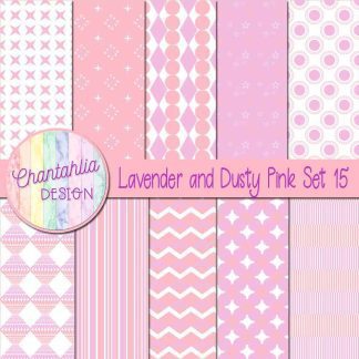 Free lavender and dusty pink digital papers set 15