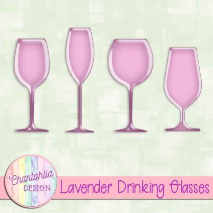 Free lavender drinking glasses