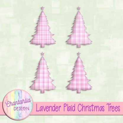 Free lavender plaid christmas trees