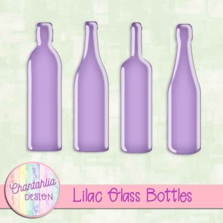 Free lilac glass bottles