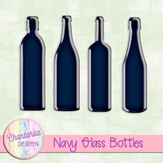 Free navy glass bottles