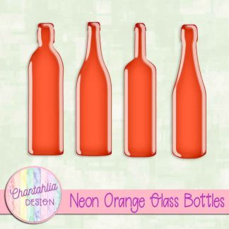 Free neon orange glass bottles