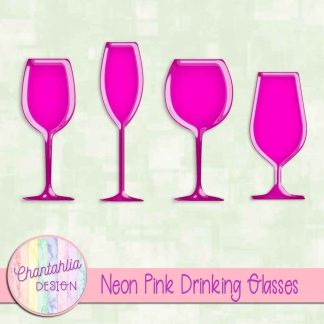 Free neon pink drinking glasses