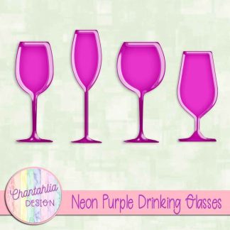 Free neon purple drinking glasses