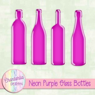 Free neon purple glass bottles