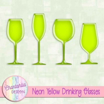 Free neon yellow drinking glasses