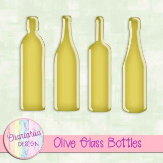 Free olive glass bottles