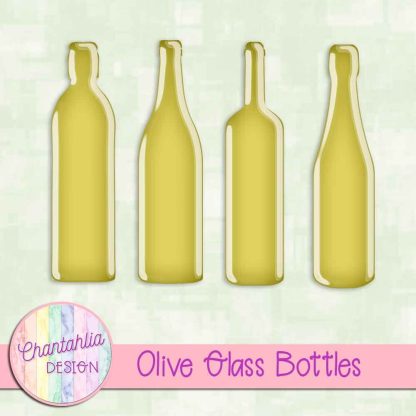 Free olive glass bottles