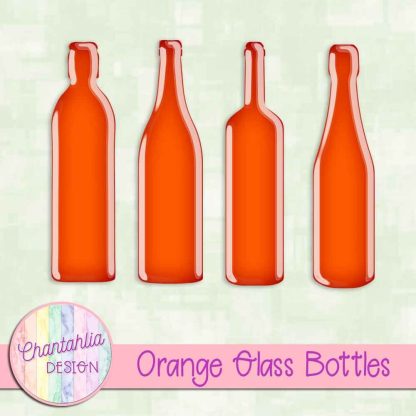 Free orange glass bottles
