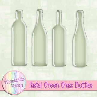 Free pastel green glass bottles