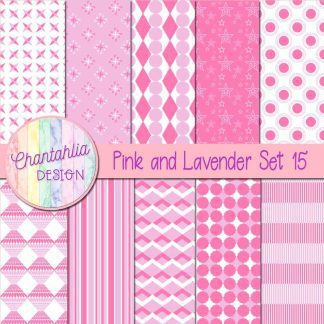 Free pink and lavender digital papers set 15