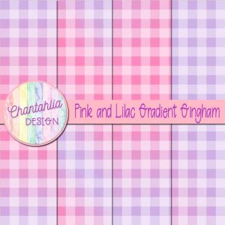 Free pink and lilac gradient gingham digital papers